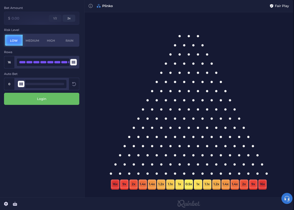 rainbet plinko